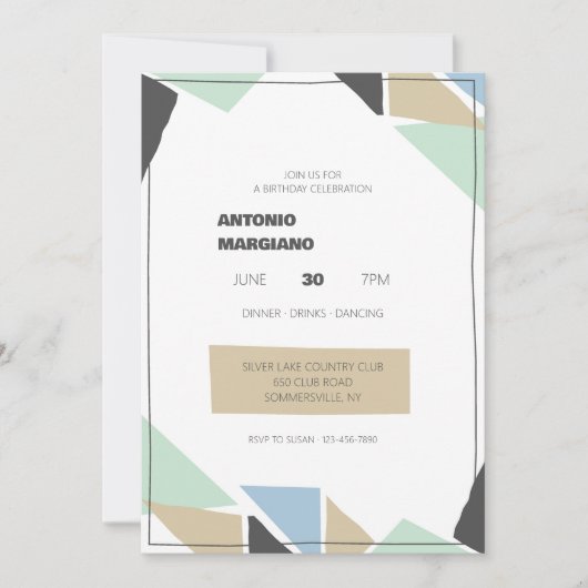 Angels Birthday Party Einladung (Vorderseite)