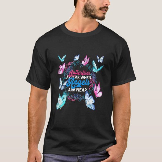 Angels Butterfliegen Niedliche farbenfrohe Schmett T-Shirt (Vorderseite)