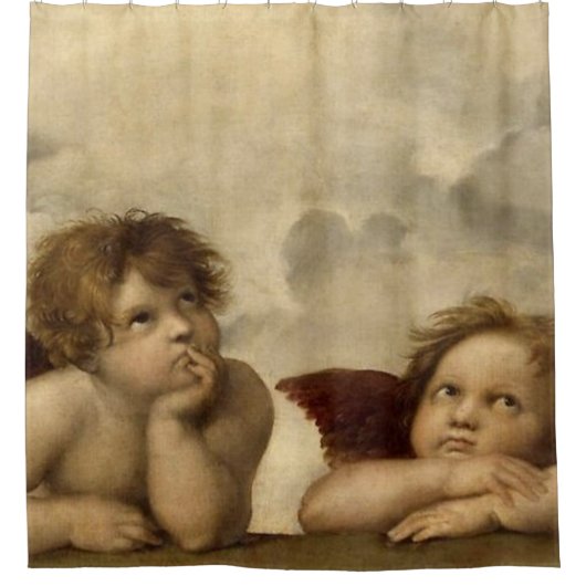 Angels Cherubs Raphael Santi Siena Duschvorhang (Vorderseite)