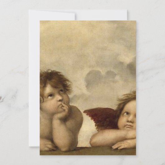 Angels Cherubs Raphael Santi Siena Einladung (Vorderseite)