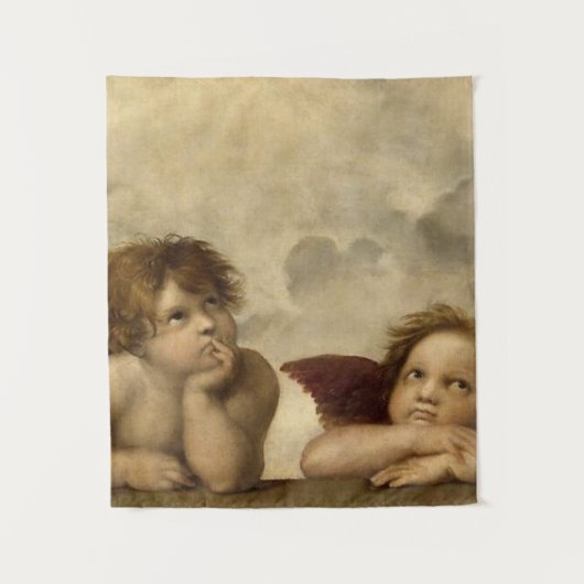 Angels Cherubs Raphael Santi Siena Wandteppich (Vorderseite)
