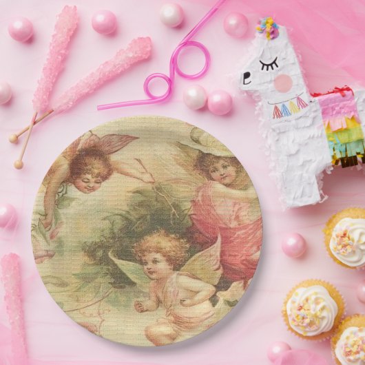Angels, Cherubs Vintag  Pappteller (Party)