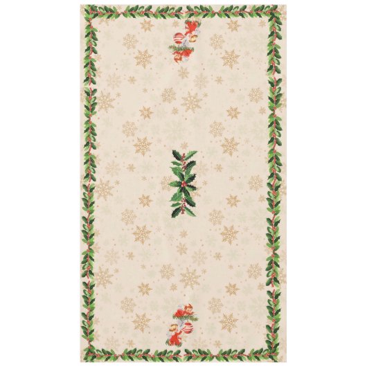 Angels Decoration des Tree Holly N Berries Trim Tischdecke (Vorderseite)
