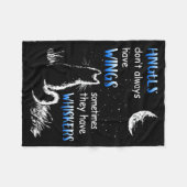 Angels Dont Always Have Wings They Have Whiskers Fleecedecke (Vorderseite (Horizontal))