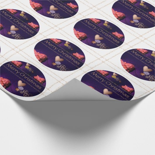 Angels Dreaming to Peace and Liebe - Weihnachtsfei Geschenkpapier (Ecke)