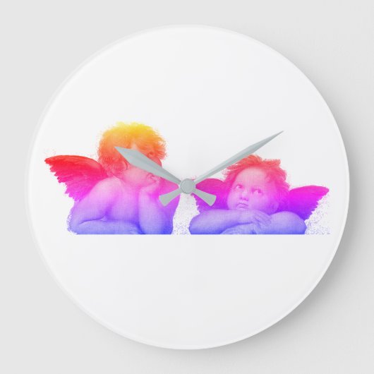 Angels Engel – Madonna Sixtina – Raphael – Raffael Große Wanduhr (Vorderseite)