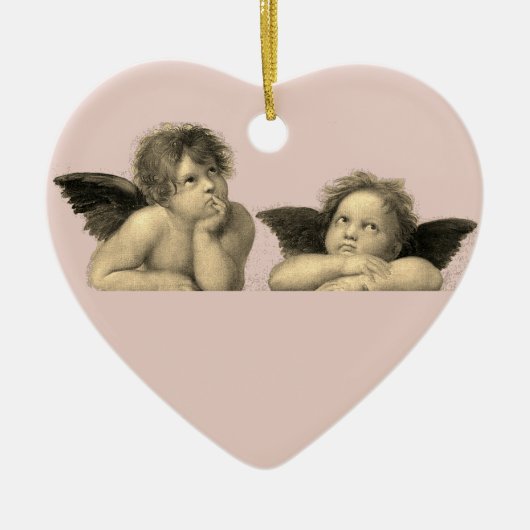 Angels Engel – Madonna Sixtina – Raphael – Raffael Keramik Ornament (Vorne)