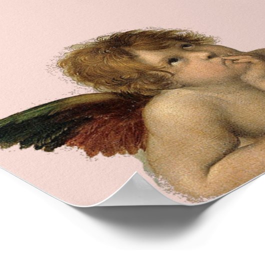 Angels Engel - Madonna Sixtina - Raphael - Raffael Poster (Ecke)