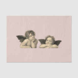 Angels Engel – Madonna Sixtina – Raphael – Vintage Seidenpapier
