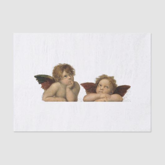 Angels Engel – Madonna Sixtina – Raphael – Vintage Seidenpapier (Vorderseite)