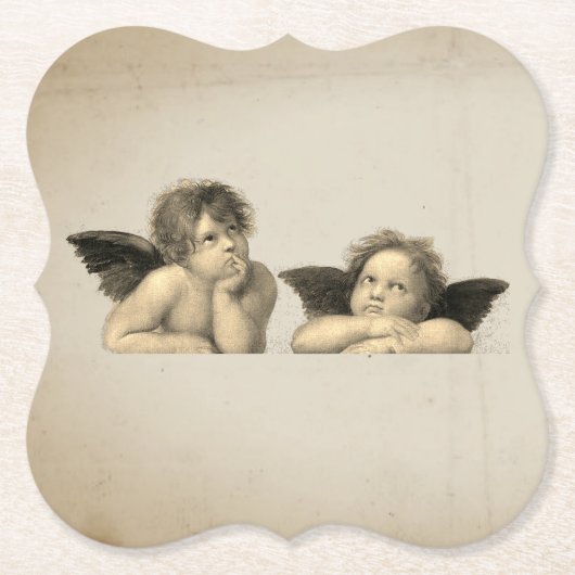 Angels Engel – Raphael – Vintage – shabby chic Untersetzer (Vorderseite)
