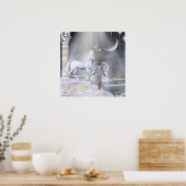 Angels Fee Einhörner drucken Poster (Küche)