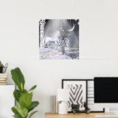 Angels Fee Einhörner drucken Poster (Heimbüro)