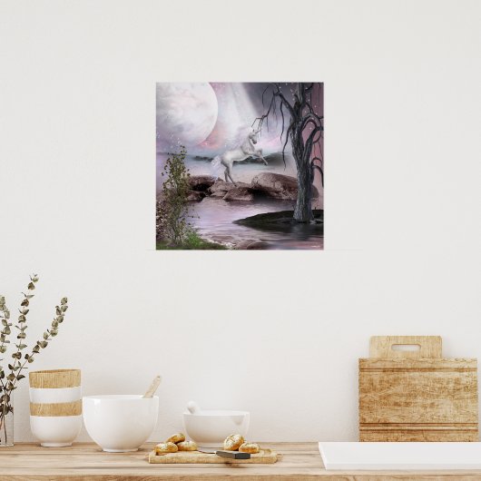 Angels Fee Einhörner drucken Poster (Küche)