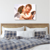 Angels First Kiss, Bouguereau Fine Art Leinwanddruck (Insitu (Schlafzimmer))