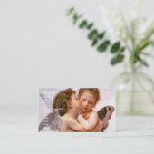 Angels First Kiss, Bouguereau Visitenkarte (Stehend Vorderseite)