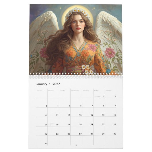 Angels & Flowers Kalender (Jan 2027)
