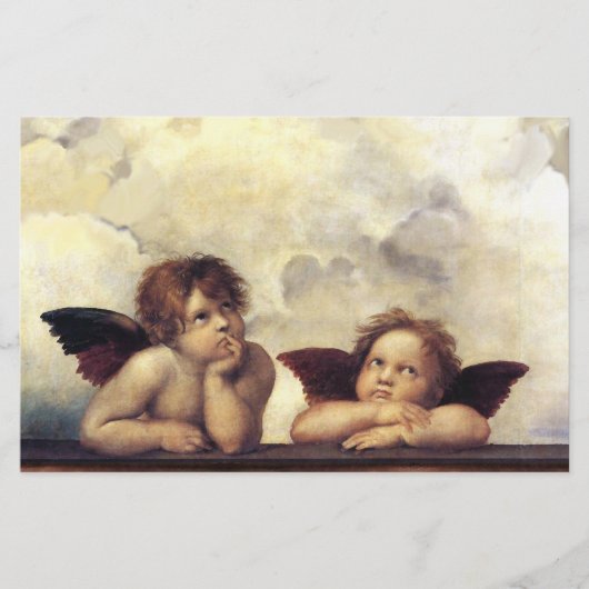 ANGELS / Flügeldrachen ,Wolken Raffaello Sanzio Briefpapier (Vorderseite)