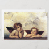 ANGELS / Flügeldrachen ,Wolken Raffaello Sanzio Briefpapier (Vorne/Hinten)