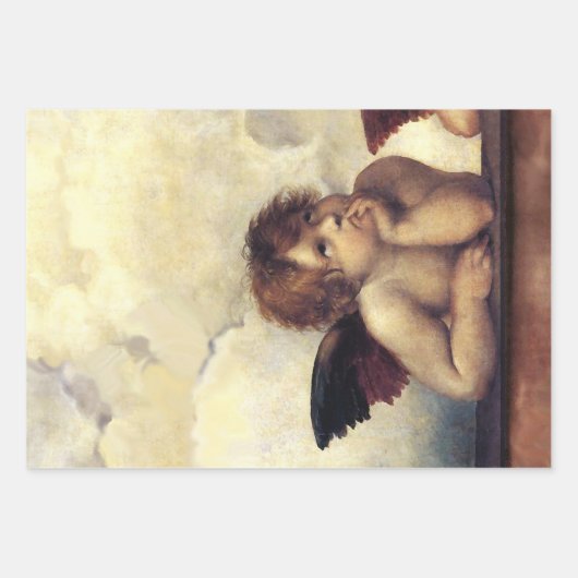 ANGELS / Flügeldrachen ,Wolken Raffaello Sanzio Geschenkpapier Set (Vorderseite 2)