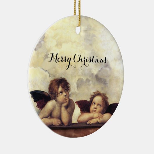 ANGELS / Flügeldrachen ,Wolken Raffaello Sanzio Keramik Ornament (Rechts)