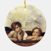 ANGELS / Flügeldrachen ,Wolken Raffaello Sanzio Keramik Ornament (Hinten)