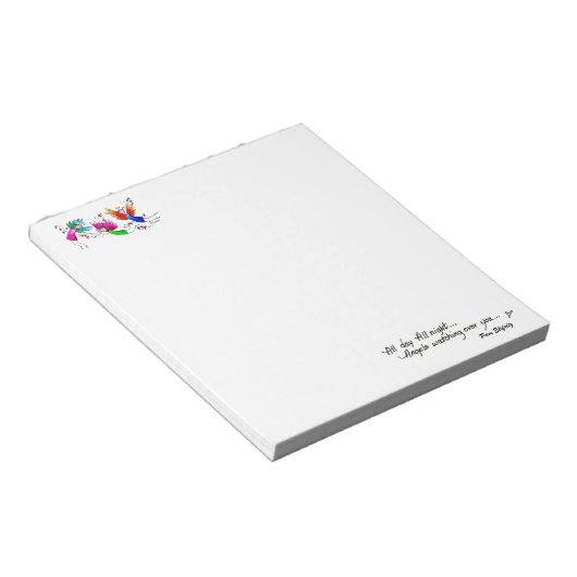 Angels Flying Happiy "All Day" Wasserfarben-Sketch Notizblock (angewinkelt)