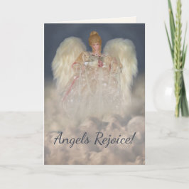 Angels Freude Traditionelle Blue Holiday Card Feiertagskarte