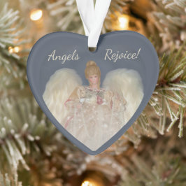 Angels Freude Traditioneller Blue Holiday Ornament