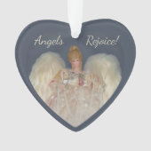 Angels Freude Traditioneller Blue Holiday Ornament (Vorderseite)