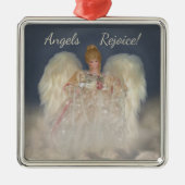 Angels Freude Traditionelles Blue Holiday Ornament (Vorne)