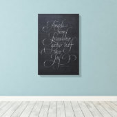 Angels & Friendship Quote Chalkboard-Kalligrafie Leinwanddruck (Insitu (Holzboden))