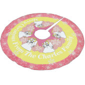 Angels Frohe Weihnachten Personalisierten Baumrock Polyester Weihnachtsbaumdecke (Schrägansicht)
