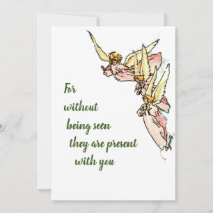 Angels From Clouds with Sprichwort of Comfort for  Feiertagskarte