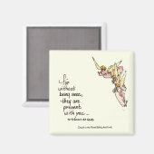 Angels From Clouds with Sprichwort of Comfort for Magnet (Vorderseite/Rückseite)