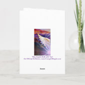 Angels gehen mit Dir Guardian Angel Lila Wing Karte (Rückseite)