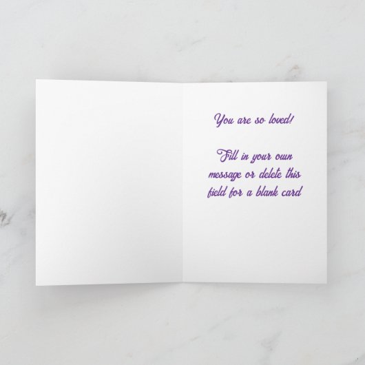 Angels gehen mit Dir Guardian Angel Lila Wing Karte (Innenseite)