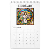 Angels Glass Window 2026 Personalisiert Kalender (Feb 2025)