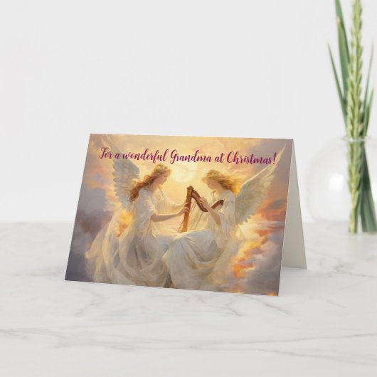 ANGELS GRANDMOTHER CHRISTMAS CARD DANKESKARTE (Vorderseite)