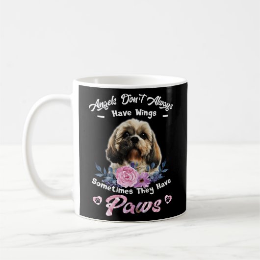 Angels haben nicht immer Wings Shih Tzu Kaffeetasse (Links)