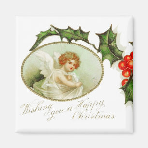 Angel's Happy Christmas Vintag Magnet