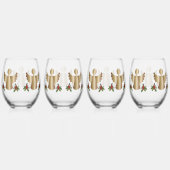 Angels & Holly Personalisiert Trinkbehälter Set Weinglas Ohne Stiel (Rechts)