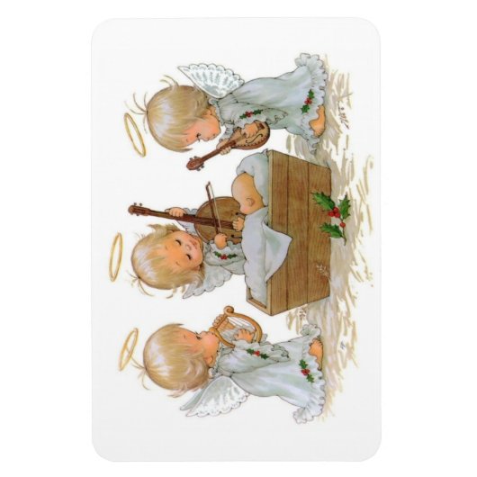 Angels in Manger Premium Magnet (Vertikal)