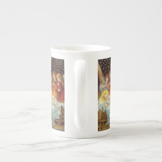 Angels in Manger Specialty Tasse (Rückseite)