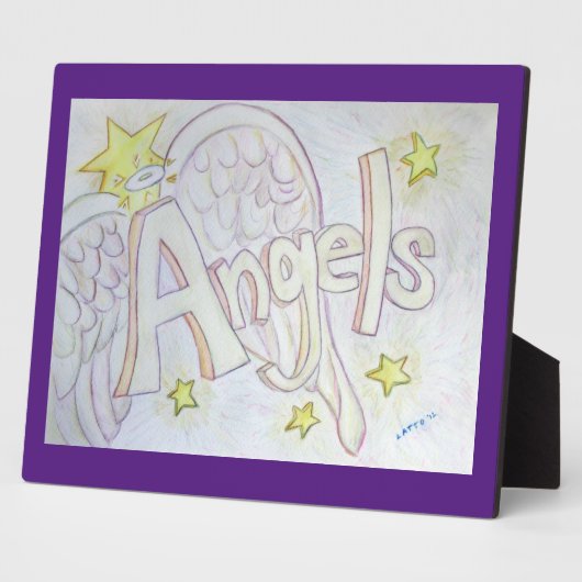 Angels Inspiration Word Malgedicht Plaque Fotoplatte (Seite)