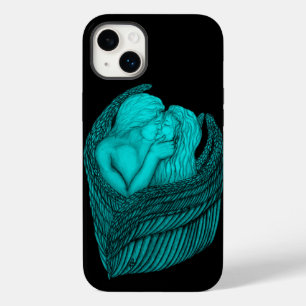 Angels Kissing , Schwarz-Grün-Design Case-Mate iPhone 14 Plus Hülle