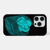 Angels Kissing , Schwarz-Grün-Design iPhone Hülle (Rückseite (Horizontal))