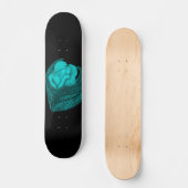 Angels Kissing , Schwarz-Grün-Design Skateboard (Vorderseite)
