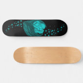 Angels Kissing , Schwarz-Grün-Design Skateboard (Horizontal)