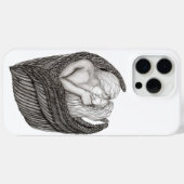 Angels Kissing , Schwarz-Weiß-Design Case-Mate iPhone Hülle (Rückseite (Horizontal))